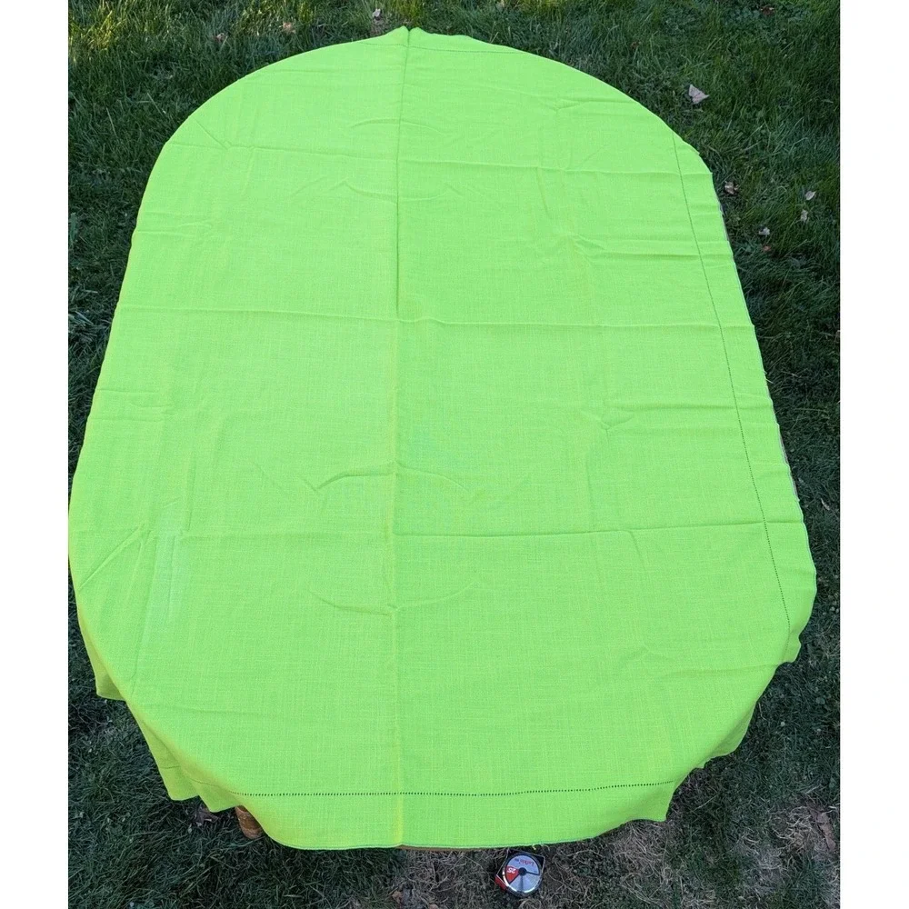 Vera Neumann Tablecloth Lime Green Mid Century Modern Retro 66